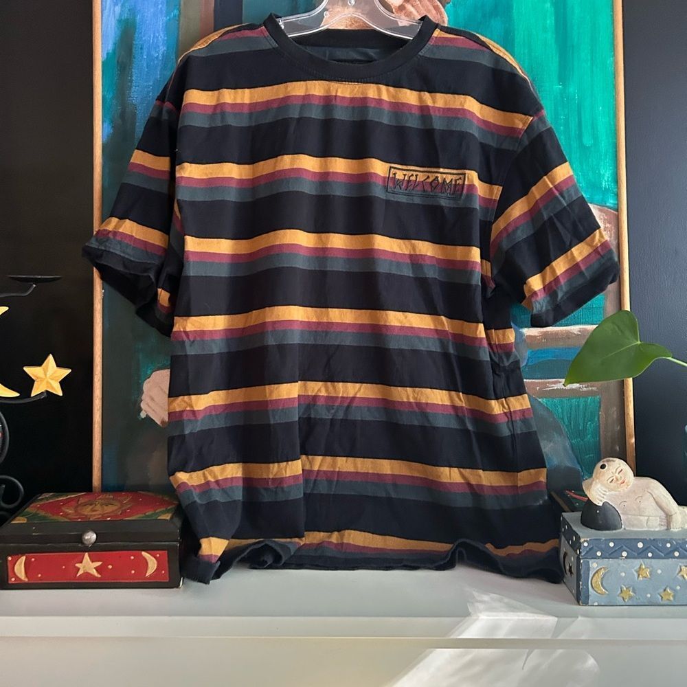 Zumiez Welcome Short Sleeve T Shirt Stripe T-Shirt Size XL - Picture 15 of 15